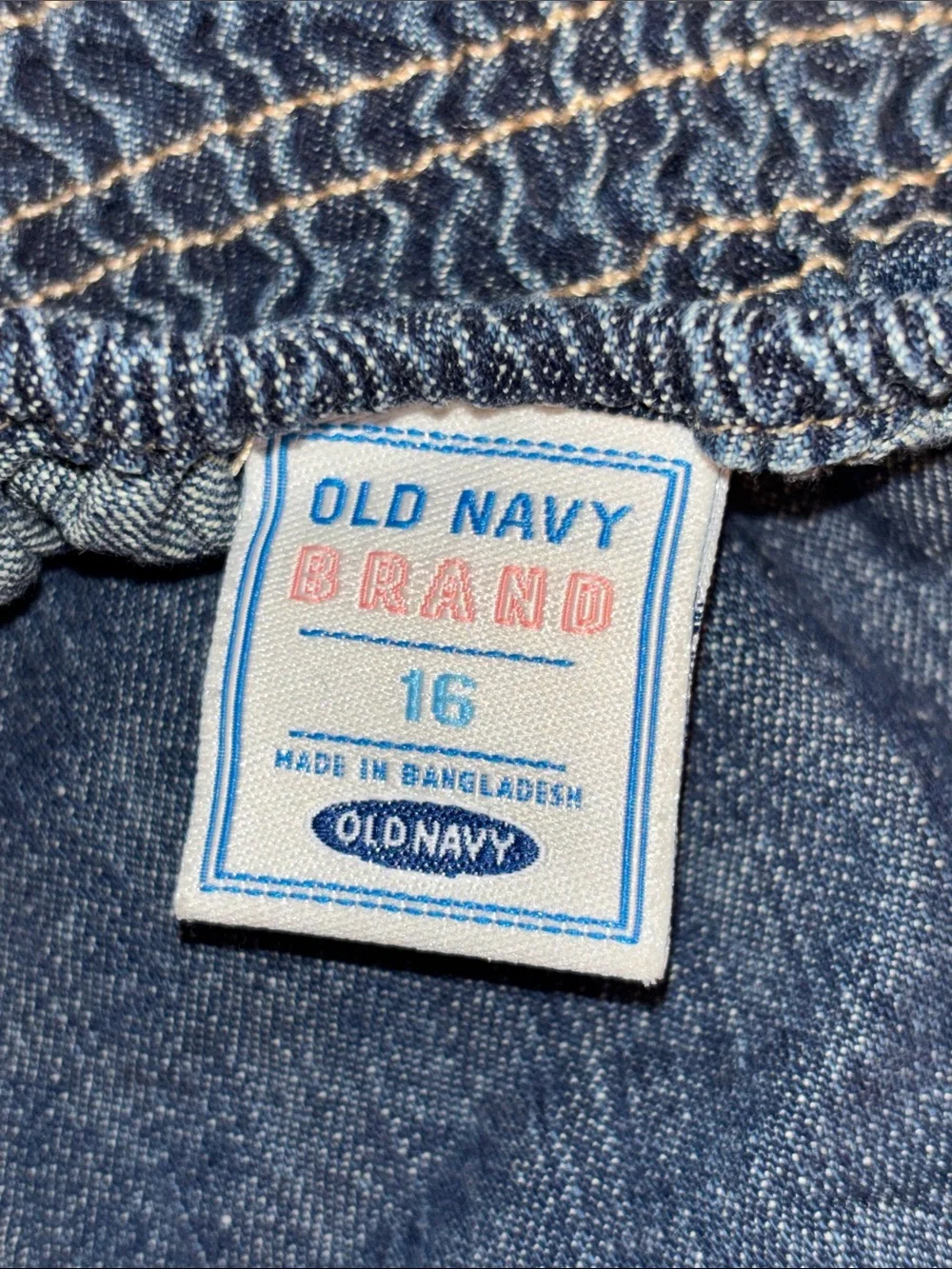 Old Navy Girls Dark Blue Denim Tie-Strap Cami